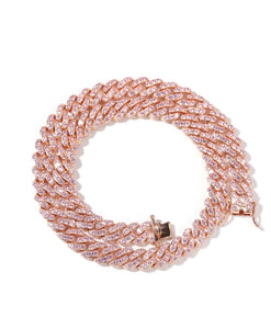 Mini Pink Cuban Link Bracelet