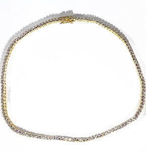 Gold Icy Tennis Necklace